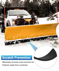 72 Inch Polyurethane Snow Plow Cutting Edge Three Inch Wide One Half Inch Thick Built Tough Replacement Blade For Front Snow Plows On ATVs UTVs Skid Steers Tractors Fits Most Equipment attached to truck