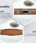 Copper Pipe And Tank Repair Epoxy Putty Stick For Leaks And Hot Water Lines Fast Fix 7 Inch 4 Oz applied on copper pipe in repair