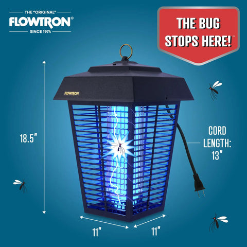 Outdoor Bug Zapper For Mosquitoes And Flies With One And A Half Acre Coverage 80W Bulb And 5600V Instant Kill Grid Electric Insect Killer