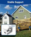 20 Pack 4x4 Post Base With 1 Inch Standoff, Deck Post Anchor Kit For Fence, Handrail, Railing, installed on wooden deck