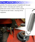 Extension Spring Replacement Kit For Lawn Mower, Fits Toro Parts 116-6317, 103-3330, 1-633151, and 116-0133 installation guide.