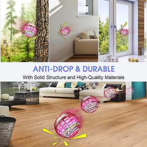 Hand Operated Flying Orb Drone with Magic Controller 360 Degree Spin and RGB Lights indoor outdoor use in various settings