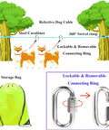 Go To Reflective Dog Tie Out Cable 50Ft for Camping and Backyard Built Tough Runner Trolley System for Dogs Up to 300 Lbs Outdoor Zip Line with Handle and Removable Connection Ring illustration