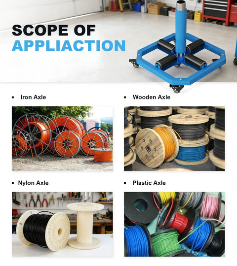 Heavy Duty Cable Reel Turntable That Handles Up To 1000 Lbs And Fits 36 Inch Reels Portable Wire Spool Rack scope of application