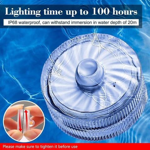 Blue Submersible LED Light Set Tiny But Mighty Battery Powered Flameless Lights With Up To 100 Hours Of Continuous Brightness Waterproof