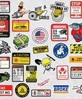 160 Pcs Funny Blue Collar Hard Hat Stickers For Adults Men Waterproof Vinyl Set For Welding Electrician Mechanic Construction Tool Box Helmet Water Bottle Decor, featuring a variety of humorous warning and slogan designs