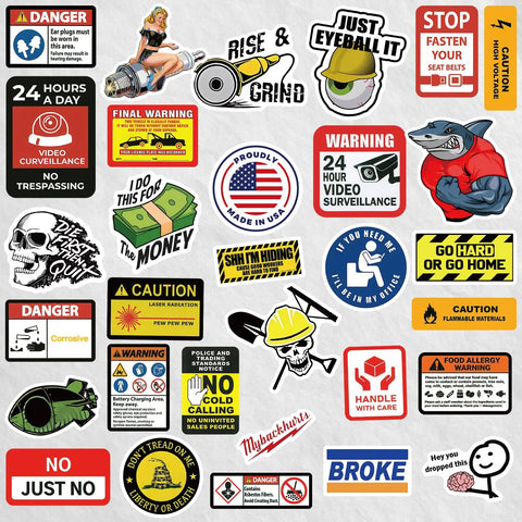 160 Pcs Funny Blue Collar Hard Hat Stickers For Adults Men Waterproof Vinyl Set For Welding Electrician Mechanic Construction Tool Box Helmet Water Bottle Decor, featuring a variety of humorous warning and slogan designs