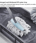 Enlarged PP water tray with mop and cleaning brush visible.