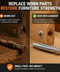 Comparison of rusty bolt with new 10 Pcs 35mm Cam Bolts for Furniture Assembly and Repair M6 Cam Connector Bolts