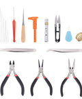 19 Piece Jewelry Making Tools Kit With Zipper Storage Case For Crafting And Repair Perfect DIY Beading And Wirework Set