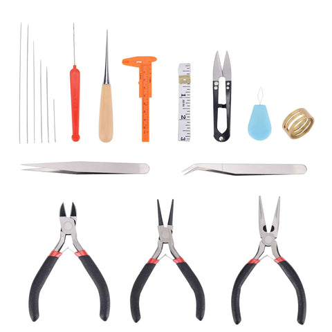 19 Piece Jewelry Making Tools Kit With Zipper Storage Case For Crafting And Repair Perfect DIY Beading And Wirework Set