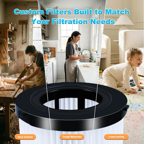HEPA Filter For DC515, DCV517 And DCV517B Wet And Dry Vacuums, Washable High Efficiency Replacement, 2 Pack featured in multiple settings