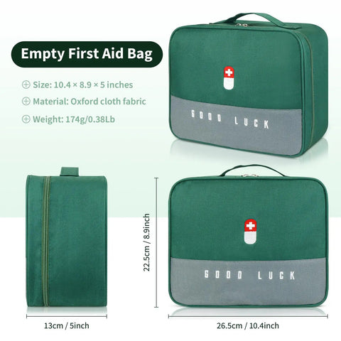 Grab And Go Empty First Aid Bag For Outdoor Use, Multifunction Emergency Medical Storage Bag For Camping Hiking Travel