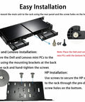 Heavy Duty Double Stack 19 Inch 1U Rackmount Bracket For Mini Pc Server Enclosure with easy installation guide for Dell and Lenovo PCs.