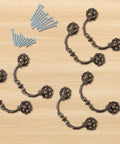 Six Pack Drop Bail Vintage Drawer Pulls For Four And A Half Inch Center To Center Spacing Zinc Alloy Handles For Dresser Cabinet Wardrobe Renovation