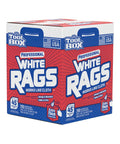 Professional White Rags Center Pull Box 200 Sheets 11 X 10 Inches Made In USA Ultra Absorbent For Painting, Cleaning, Auto Work, And DIY Projects Great For Pros, Contractors, And DIYers On The Go box image