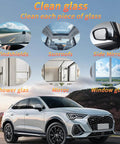 Windshield Crack Repair Kit For Cars And Glass Surfaces Quick Fix For Cracks That Stops Propagation Fast DIY Window Repair Liquid Easy To Use Glass And Mirror Repair Solution 1 Pack shown in use on various glass surfaces.