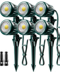 Low Voltage Landscape Lights 5W 500LM Outdoor LED Spot Lights With 4 Color Lenses 6 Pack IP67 Waterproof