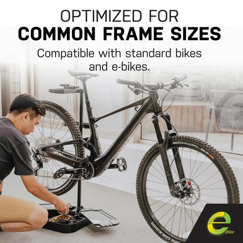 All In One Bike Storage And Charging Station With Adjustable Tool Organizer Box, Modular Add On Support, 77 Lb Capacity, Aluminum Frame