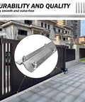 Heavy Duty Galvanized V Track For Sliding Gates, Inverted V Groove Gate Rail With Hammer Drive Anchors, installed on driveway