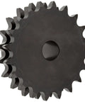 Heavy Duty Double Strand Roller Chain Sprocket, 30 Tooth Type B Hub, 3/4 Inch Pitch, 1 Inch Solid Bore, side view of sprocket.