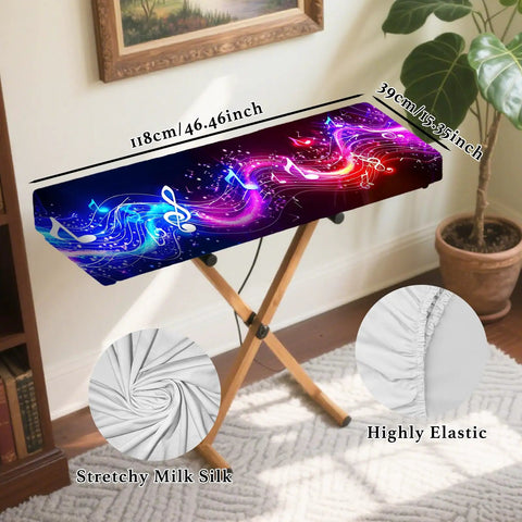 Neon Music Wave 88 Key Keyboard Dust Cover Stretchy Elastic Milk Silk Fit For Piano Protects Your Keyboard In Practice Rooms