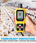 Ammonia Gas Detector For Farms And Livestock With Large Digital Display in poultry farm environment