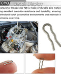 Throttle Cable Linkage Clips 928 Zinc Carb Linkage Clips Kit Qty 12 For Carbs And Choke Linkages On 2 Bbl 4 Bbl Tri Power And Dual Quad Setups Built Tough Micro Clip Accessories, close-up on finger