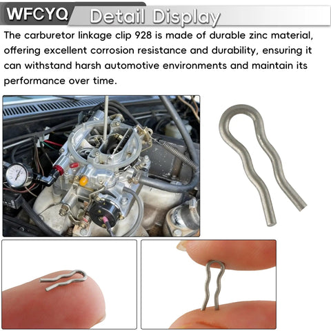 Throttle Cable Linkage Clips 928 Zinc Carb Linkage Clips Kit Qty 12 For Carbs And Choke Linkages On 2 Bbl 4 Bbl Tri Power And Dual Quad Setups Built Tough Micro Clip Accessories, close-up on finger