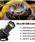Ultra HD 8000x6000 48MP USB Camera With 5-50mm Zoom Lens, Crisp Color, Pro Machine Vision Industrial Webcam detail view