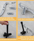 Beefy 3 Jaw Gear Puller Removal Tool Kit with components and assembly steps shown.