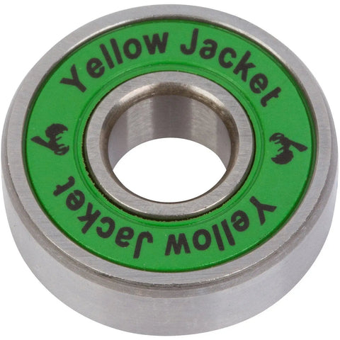Premium Inline Skate Bearings 608 ABEC 9 Jungle Green with chrome steel construction for smooth rolling in a single close-up view.