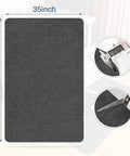 Corduroy Desk Chair Mat For Hardwood Floors, 55 By 35 Inches, low-pile, featuring non-slip adhesive back.