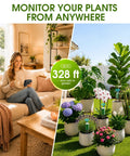 4 In 1 Wireless Soil Tester For Indoor And Outdoor Plants With Real Time Moisture, Temperature, Sunlight Readout And Large Screen, Easy Garden Water Meter For Lawn, Farm, And Houseplants.