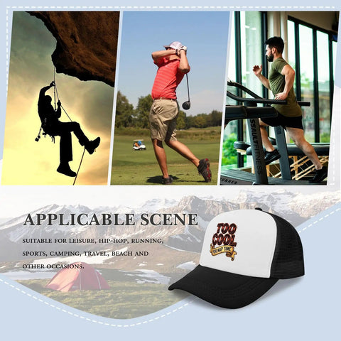 Breathable Mesh Trucker Cap For Men And Boys, Adjustable Back Buckle, ideal for outdoor sports like climbing, golf, and running