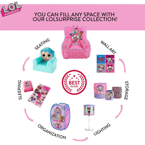Pop Up Laundry Hamper For Kids In Pink With Durable Carry Handles And Easy Folding Clothes Storage Bin 21 inches high