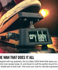 Guitarist using Cry Baby 535Q Multi Wah Guitar Pedal With Adjustable Boost And Six Wah Ranges on stage