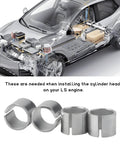 Cylinder Head Alignment Pins Kit, 4 Piece Dowel Pins For Gen 3 4 5 LS LT Engines, shown with car engine diagram and metal pins