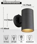 Outdoor Wall Lights Dusk To Dawn 2 Pack With Photocell Sensor Waterproof Aluminum Exterior Sconces dimensions and features