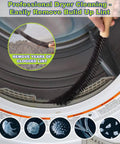 Two Piece Dryer Vent Cleaner Kit With Lint Vacuum Attachment And Lint Remover Brush for deep lint removal in dryer.