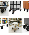 4 Inch Universal Caster Set of 4 Heavy Duty Locking Wheels with 1600 lb capacity on various carts and furniture