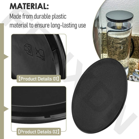 Close-up of Water Tank Lid Cover Replacement for Vertuo Plus and Aeroccino showing durable plastic material and snap-fit design.