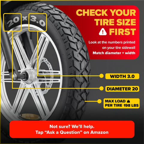 Close-up of Beefy 20x3 Fat Bike Tire For MTB And E Bikes With All Terrain Directional Tread Built For Street And Trail Adventures