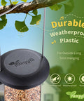Six Port Outdoor Bird Feeders With Tray For Cardinals 13 Inch Black Pack Of 2 Durable Plastic Construction Easy Hang From Tree Or Hook Great For Backyards Gardens Patios And Porches