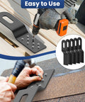 Image showing Heavy Duty Permanent Roof Safety Anchor Set For Fall Protection with installation on wood and metal surfaces.