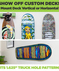Steel Skateboard Deck Display Wall Mount No Drill Hanger For Decks Turn Your Skates Into Floating Wall Art Without Drilling Any Holes Patent Pending Today