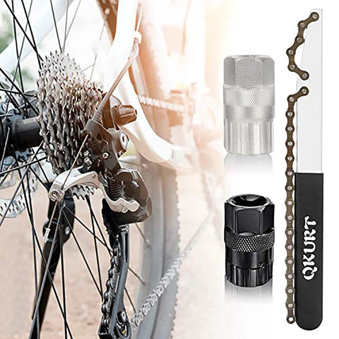 Bike Chain Whip Tool Kit Universal For Cassette And Tourney With Pro Grade Upgrade Sprocket Remover Tool Three Piece Set