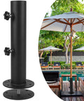 All Weather Granite Outdoor Umbrella Stand Tube Universal Base for Granite Cement Marble Slab Boards, poolside setup