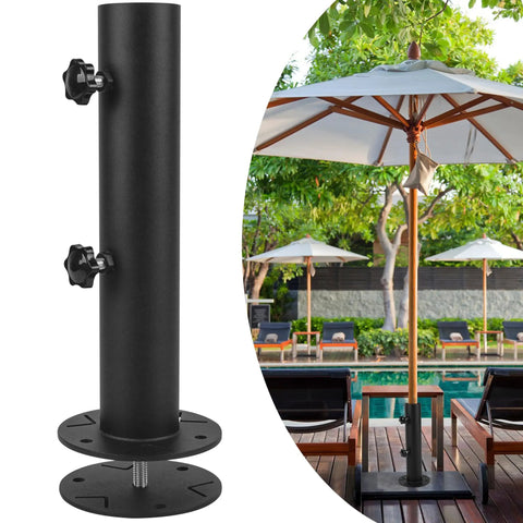 All Weather Granite Outdoor Umbrella Stand Tube Universal Base for Granite Cement Marble Slab Boards, poolside setup