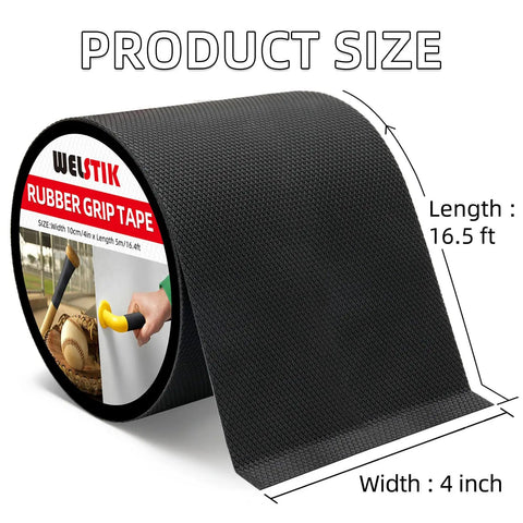 4 Inch Wide Premium Rubber Grip Tape For Controllers, Mice And Gear Non Slip Adhesive Wrap, 16.5 ft roll shown